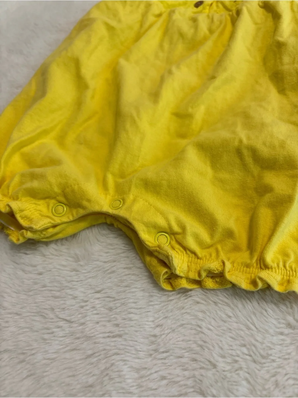 Carter's Bright Yellow Sleeveless Cotton Romper 6 months